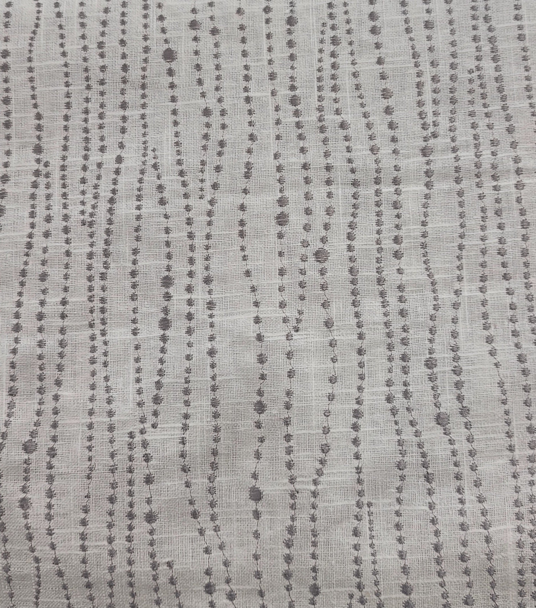 Gray Dotted Wave Stripe Fabric – Modern Upholstery & Drapery
