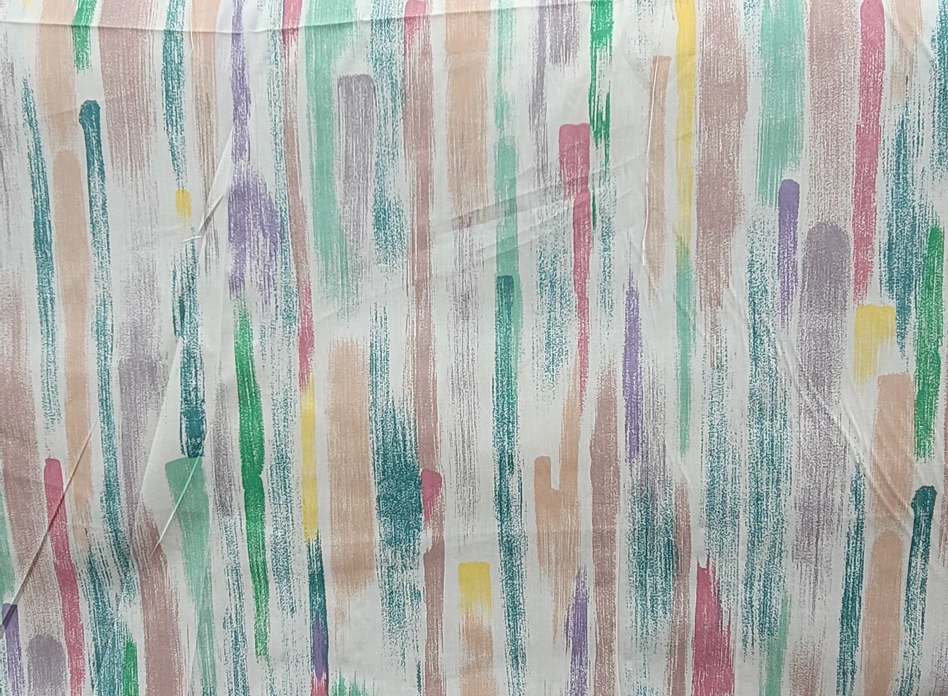 Pastel Abstract Stripe Fabric – Multicolor Upholstery & Drapery