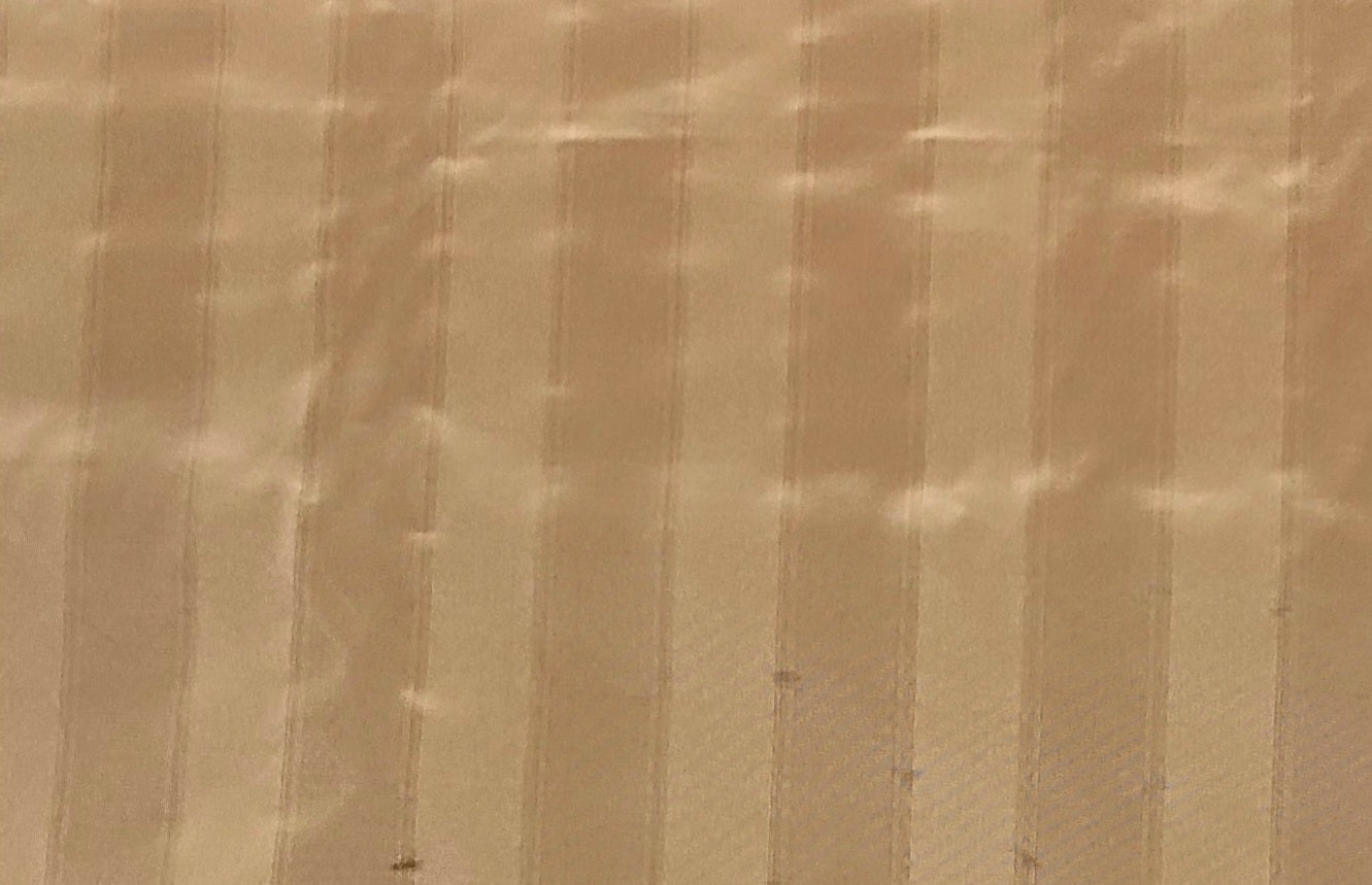 Gold Tone Stripe Fabric – Subtle Shimmer Upholstery & Drapery Material