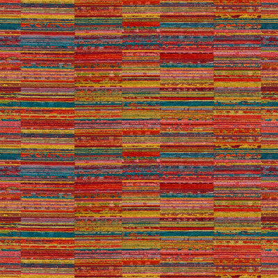 Kravet Design Stripes Fabric – Teal & Celery Rayon Blend Upholstery & Drapery Fabric (57.5” Width)