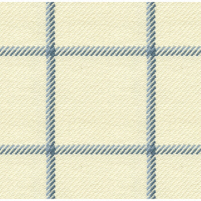 Kravet Basics Harbord Fabric | White & Blue 100% Cotton Designer Upholstery Fabric (53” Width)