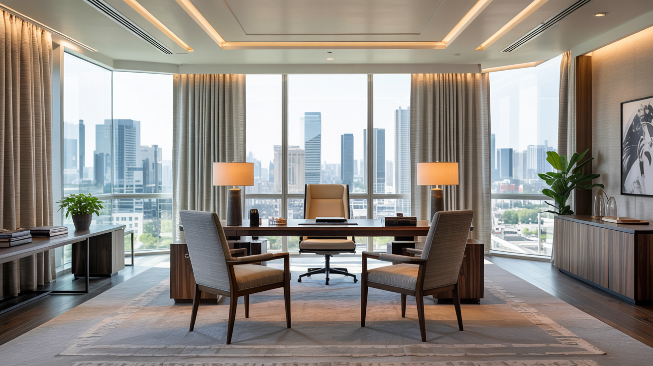 Mill End Fabrics corporate office interior showcasing custom fabric solutions