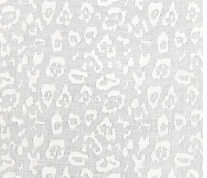 LEOPARD LINEN SHEER - Ivory
