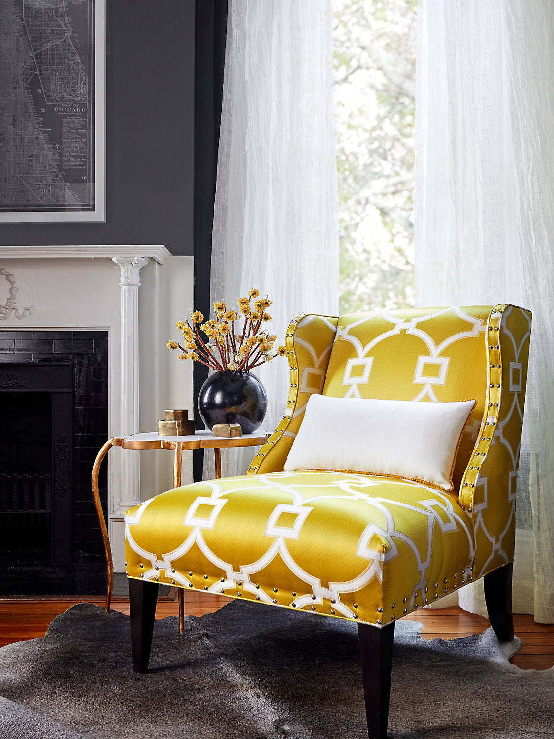 PLEATED LINEN SHEER - Cloud