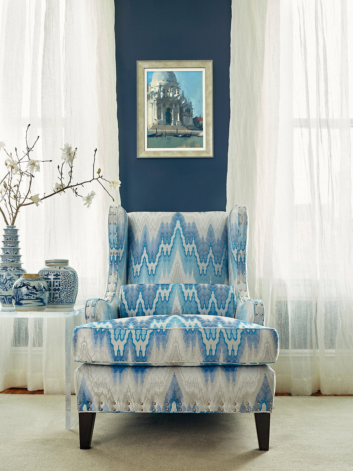 PLEATED LINEN SHEER - Ivory