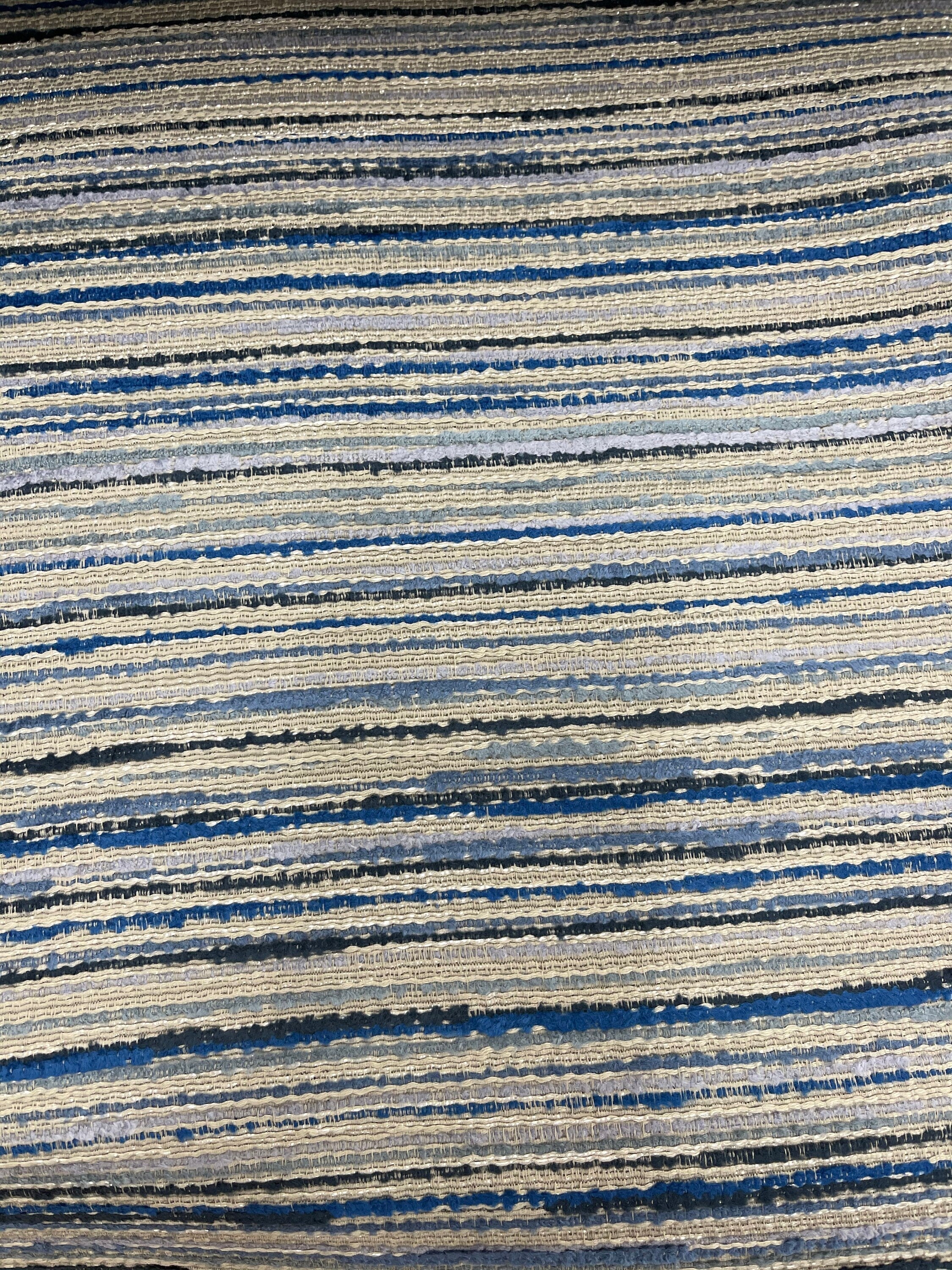 Mill End Shops Multi Shades of Blue and White Upholstery Fabric Free Shipping Limited Stock