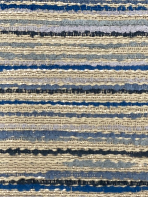 Mill End Shops Multi Shades of Blue and White Upholstery Fabric Free Shipping Limited Stock