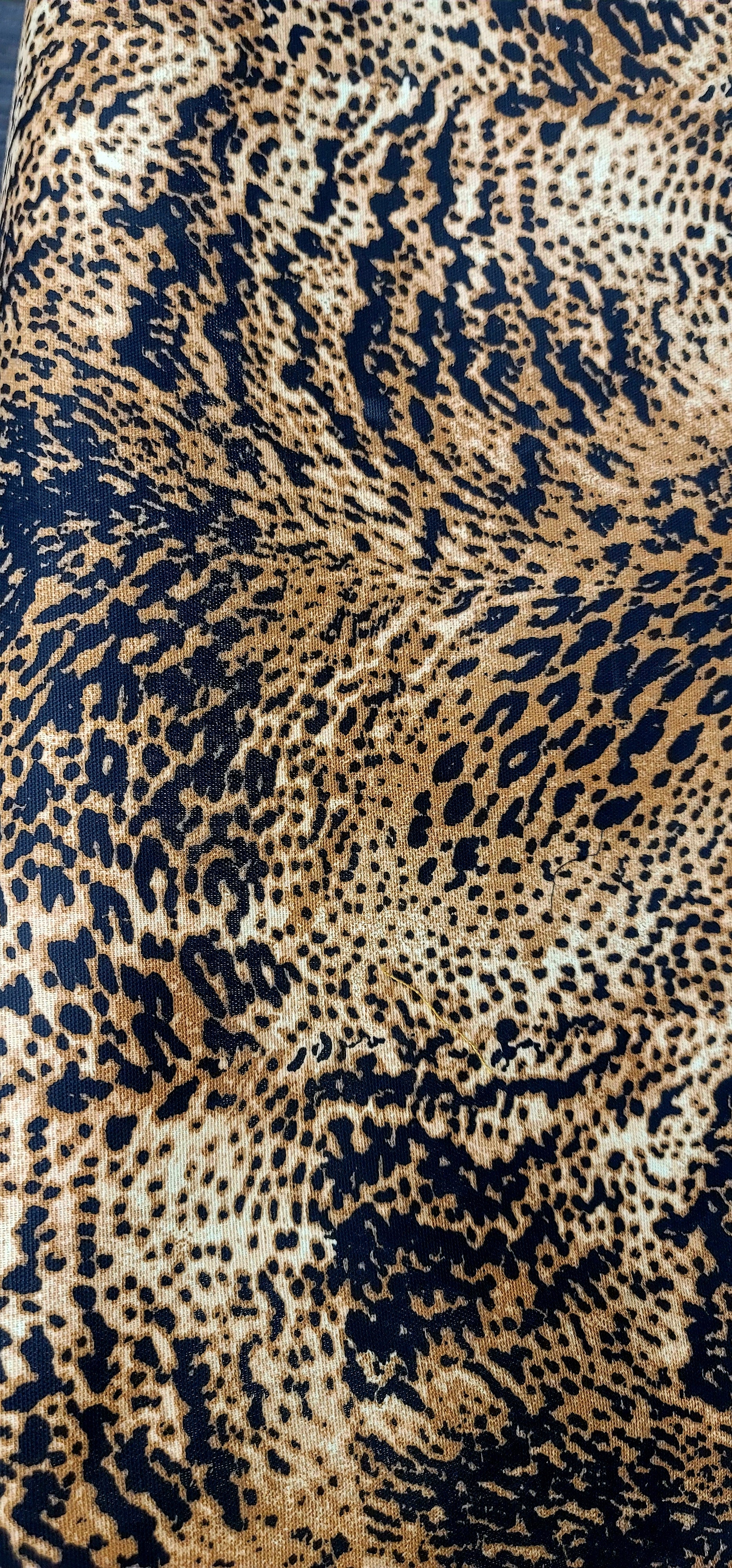 Leopard Print Knit Fabric – Golden & Black Animal Pattern