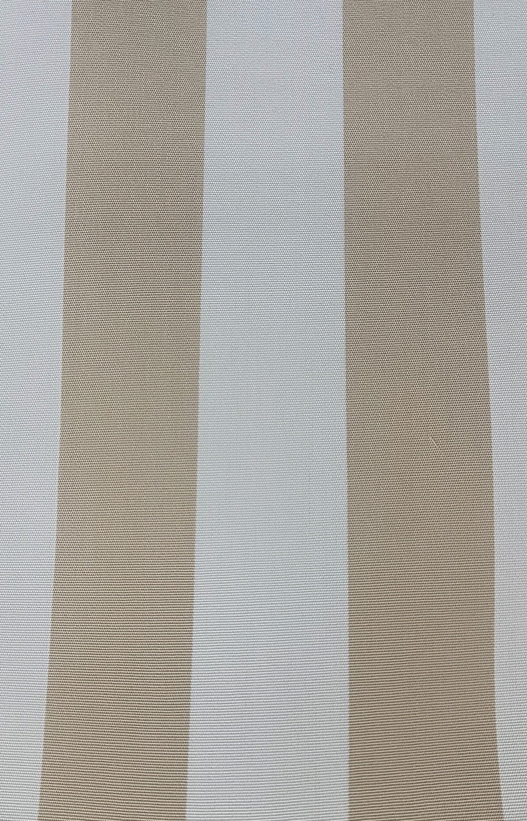 Beige and White Wide Stripe Fabric – Classic Cotton Canvas for Upholstery, Curtains & Cushions