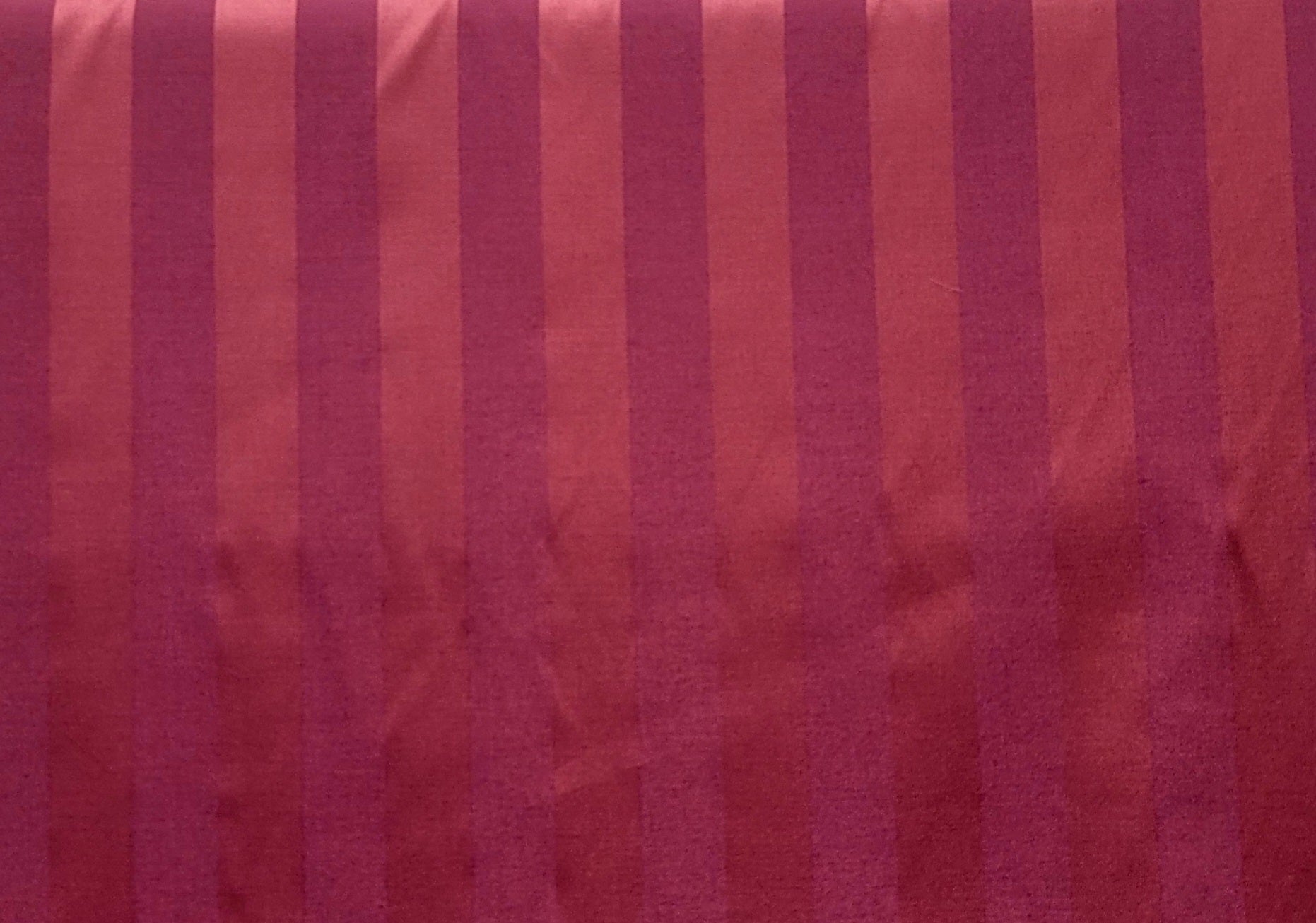 Burgundy Tone-on-Tone Stripe Upholstery Fabric – Elegant Satin Finish