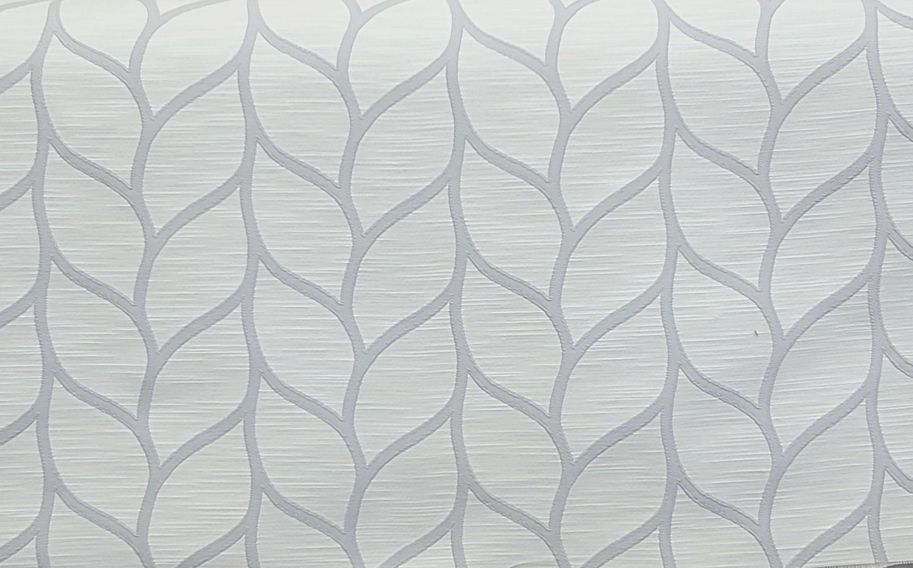 Silver Gray Modern Leaf Pattern Upholstery Fabric – Textured Jacquard