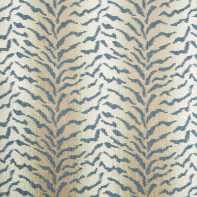 Kravet Design Patterned Fabric – Blue & Ivory Designer Upholstery Fabric (55.5" Width)