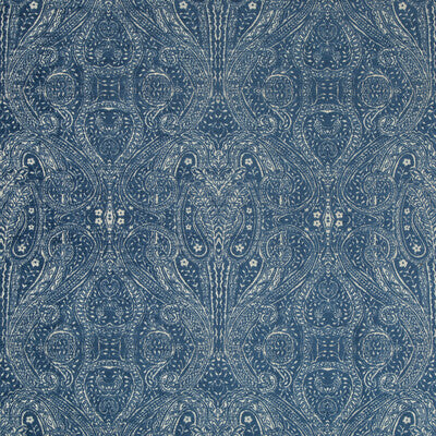 Kravet Design Pattern Fabric – Blue & Ivory Designer Upholstery Fabric (53" Width)