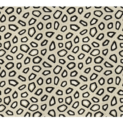Kravet Couture Chic Tortoise Modern Fabric – Ivory & Black Designer Upholstery Fabric (55” Width)