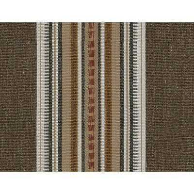 Kravet Couture Handwork Fabric | Beige & Brown Designer Upholstery Fabric with Leather Accents (54” Width)