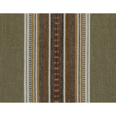 Kravet Couture Handwork Fabric | Beige & Green Designer Upholstery Fabric with Leather Accents (54” Width)