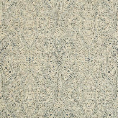 Kravet Design Pattern Fabric – Beige & Blue Designer Upholstery Fabric (53" Width)