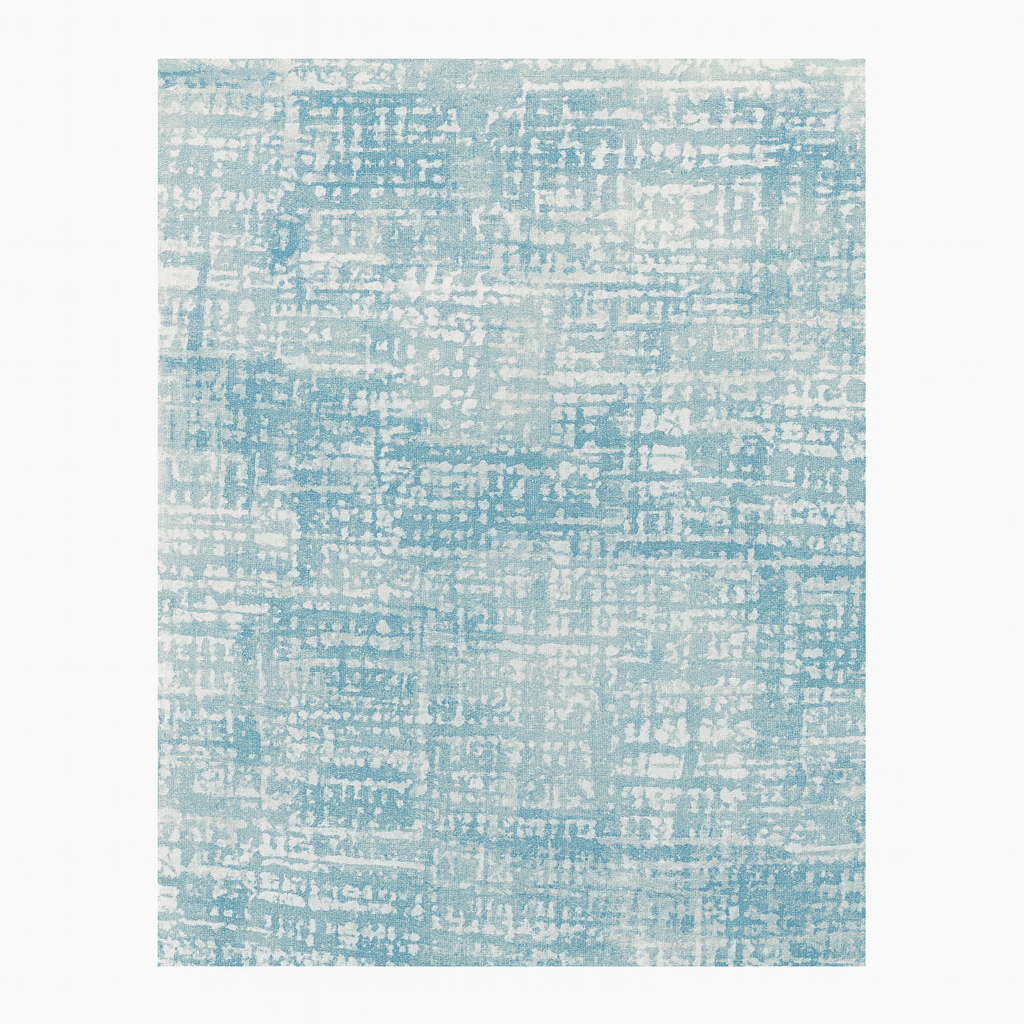 Sky Blue Textured Woven Fabric – Soft POLYESTER Blend for Upholstery & Drapery